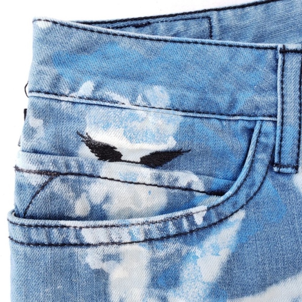 New Men ROBIN'S JEAN Slim Straight Jeans -Blk Wing - Picture 5 of 8